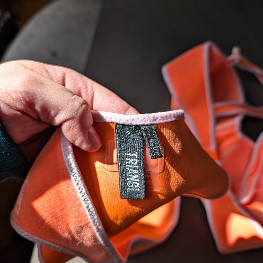TRIANGL Orange and Blue Bikini Set - Picture 3 of 4